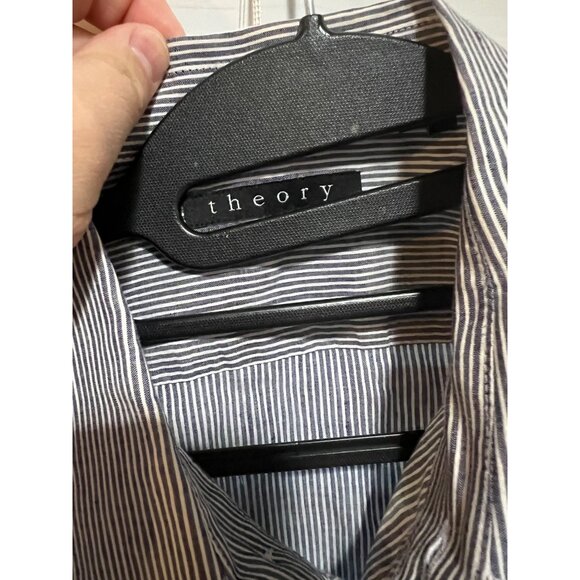 Theory Linen Blend Long Sleeve Button Up Shirt - Size M‎ - Picture 2 of 6